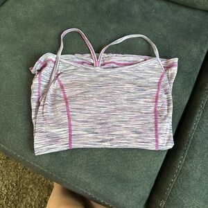Under Armour Heathered Lavender Strappy Tank Top